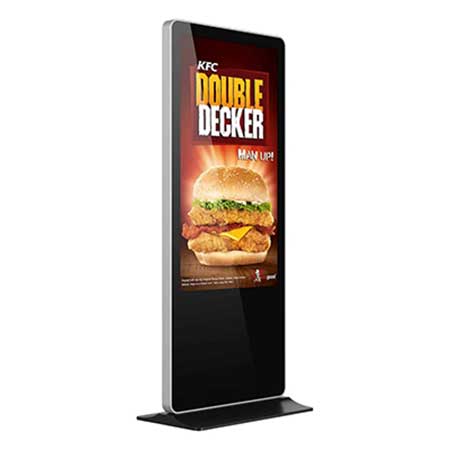 màn hình quảng cáo chân đứng sử dụng cho cửa hàng ăn uống