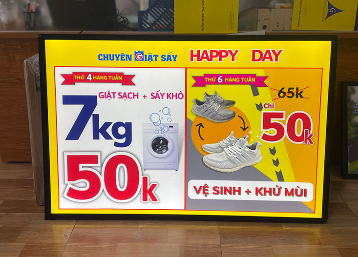 khung tranh điện hộp đèn siêu mỏng 80x120cm