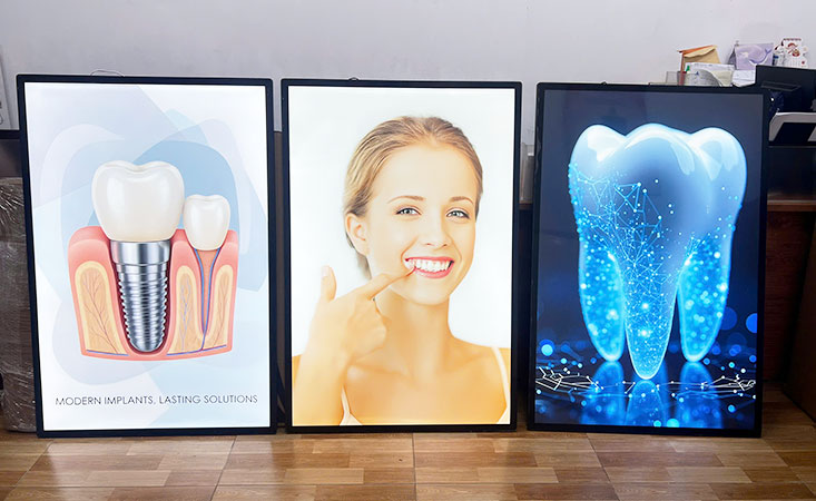 Tranh điện nắp hít 80x120cm cho Phòng khám Nha Khoa