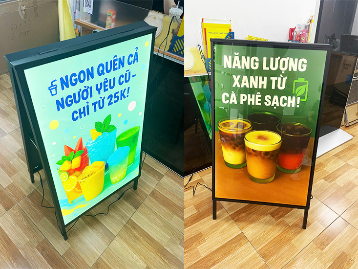 khung tranh điện 2 mặt 60x90cm chữ A 5