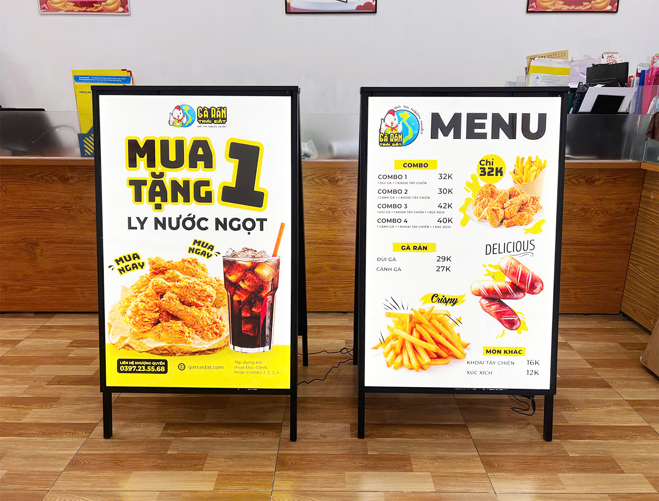 khung tranh điện 2 mặt 60x90cm chữ A 9
