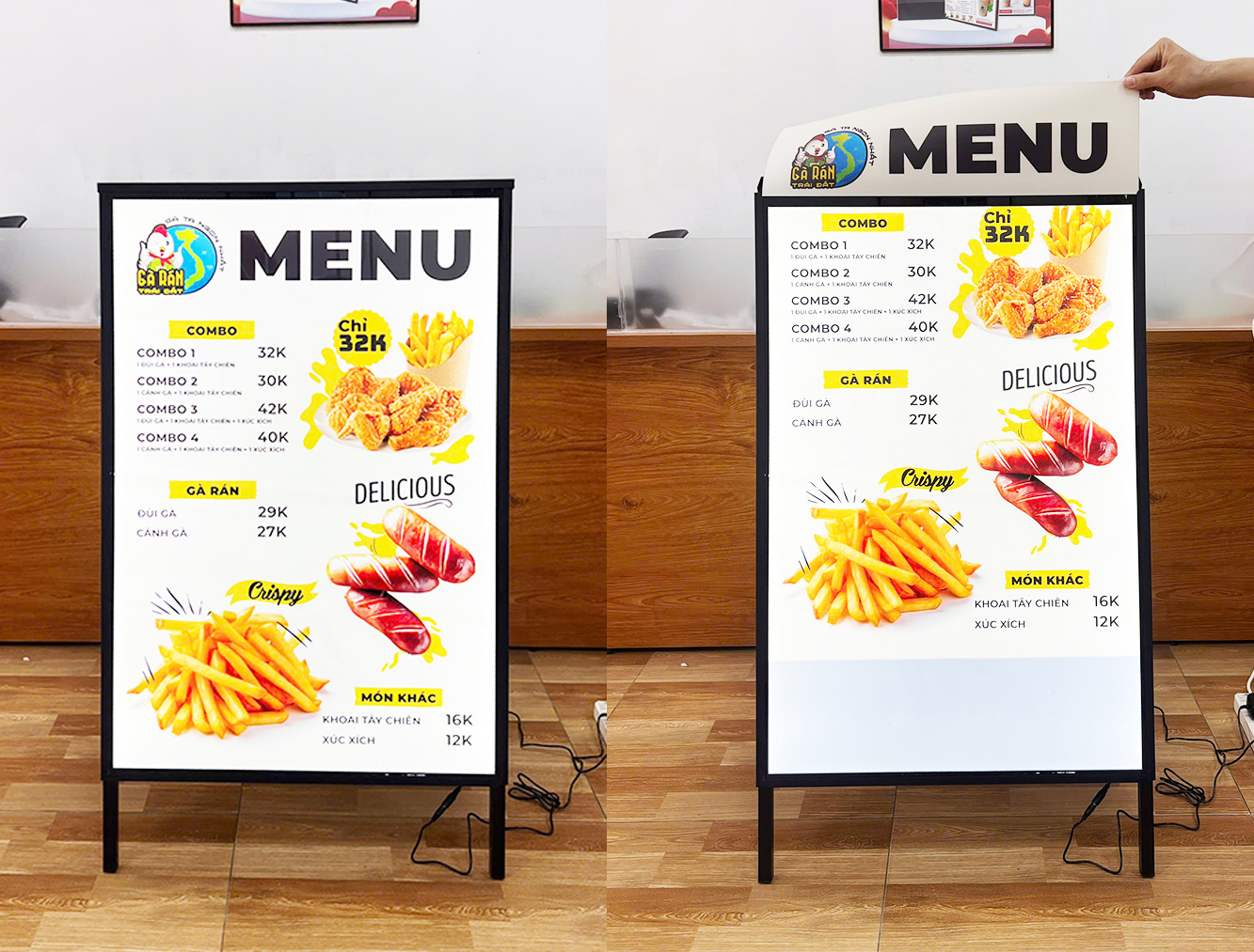 khung tranh điện 2 mặt 60x90cm chữ A 10